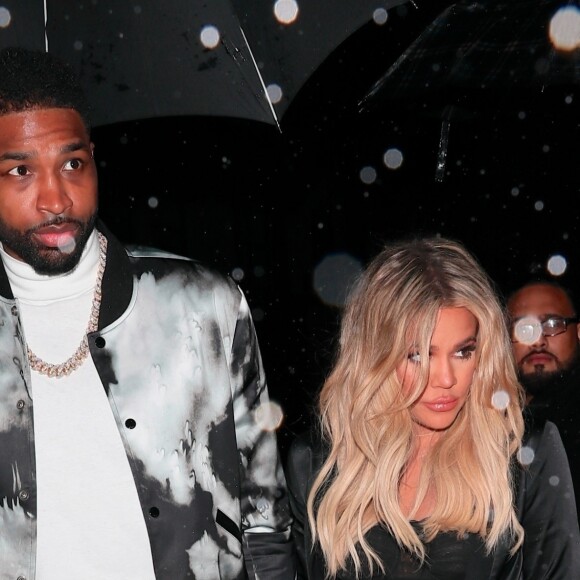 Tristan Thompson et Khloe Kardashian, enceinte - Tristan Thompson fête son 27 ème anniversaire avec ses amis et sa famille à Los Angeles le 10 mars 2018.