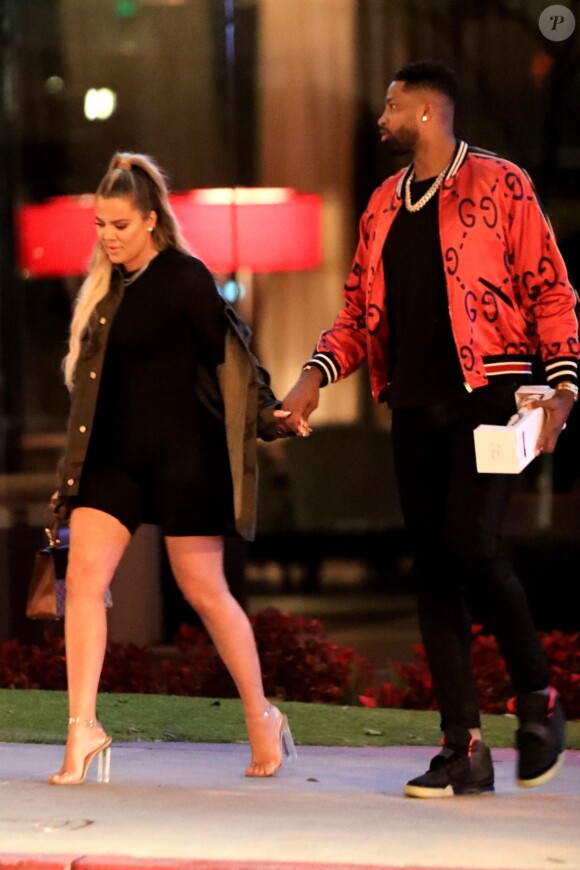 Exclusif - Khloe Kardashian et Tristan Thompson sont allés diner avec Kendall Jenner et Ben Simmons à Beverly Hills. Le 24 juin 2018.