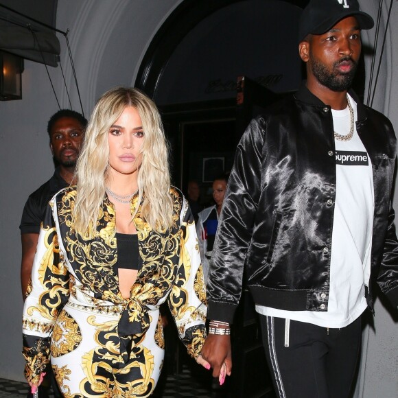 Khloe Kardashian et Tristan Thompson quittent le restaurant Craig à West Hollywood le 17 août 2018.