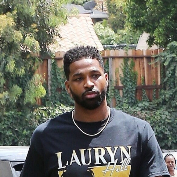 Exclusif - Khloe Kardashian et Tristan Thompson sont allés déjeuner en amoureux au restaurant Benihana à Calabasas, le 18 juillet 2018.