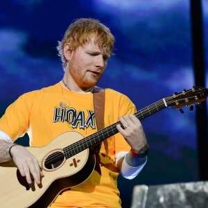 Ed Sheeran en concert à l'Allianz Parque à Sao Paulo, le 13 février 2019.