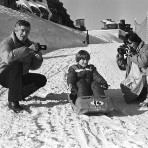 En France, à Avoriaz, rendez-vous Jacques Demy, sa femme Agnès Varda et leur fils Mathieu lors du 10ème Festival du film fantastiqu d'Avoriaz. Le 20 janvier 1982 © Alain Canu via Bestimage