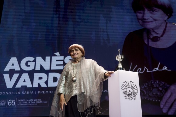 Agnès Varda reçoit le prix Donostia lors du 65ème Festival du Film de San Sebastian. Le 24 septembre 2017
