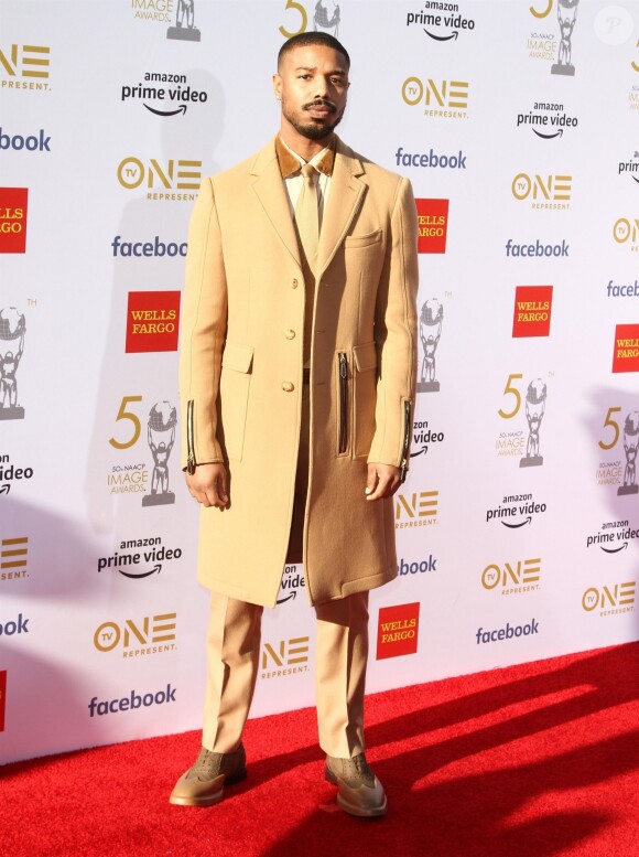Michael B. Jordan à la 50ème soirée annuelle NAACP Image Awards au Dolby Theater à Los Angeles, le 30 mars 2019.