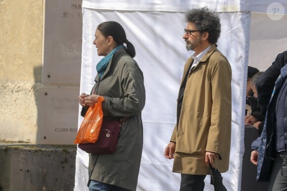 Le réalisateur Radu Mihaileanu - Arrivées aux obsèques d'Agnès Varda au Cimetière du Montparnasse à Paris, le 2 avril 2019.
