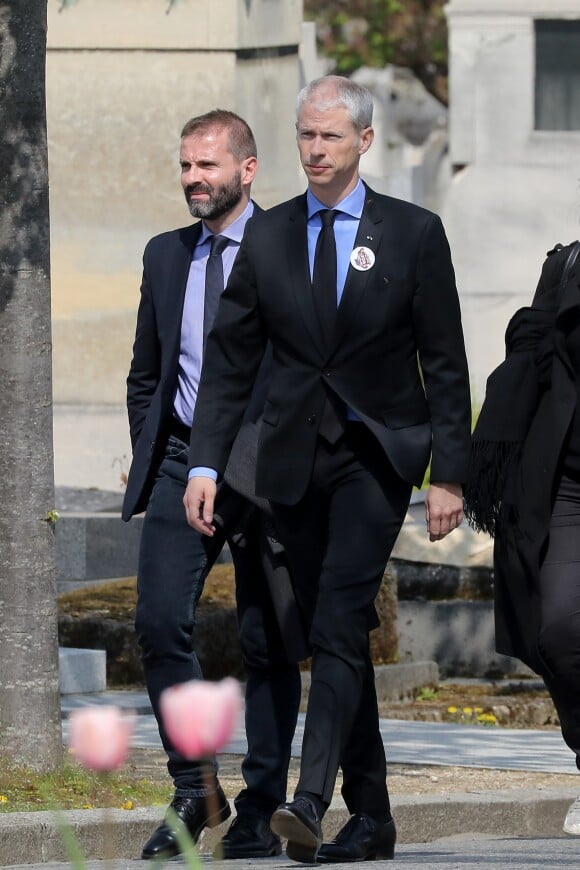 Franck Riester, ministre de la culture - Arrivées aux obsèques d'Agnès Varda au Cimetière du Montparnasse à Paris, le 2 avril 2019.