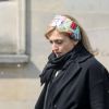 Julie Gayet - Arrivées aux obsèques d'Agnès Varda au Cimetière du Montparnasse à Paris, le 2 avril 2019.