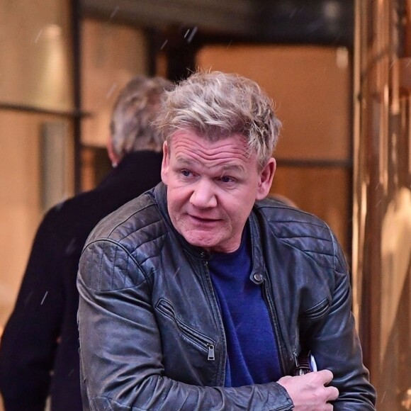 Exclusif - Le chef Gordon Ramsay à la sortie d'une boutique Rolex du centre commercial Burlington Arcade à Londres, Royaume Uni, le 2 avril 2019.