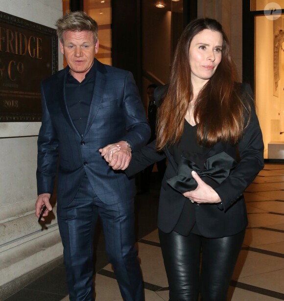 Gordon Ramsay et sa femme Tana - People arrivent au dîner "Mens GQ" pour célébrer la Fashion Week à Londres le 7 janvier 2019.
