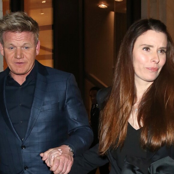 Gordon Ramsay et sa femme Tana - People arrivent au dîner "Mens GQ" pour célébrer la Fashion Week à Londres le 7 janvier 2019.