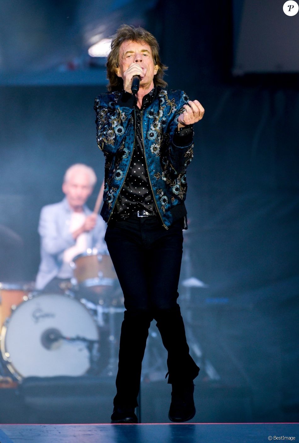 Mick Jagger Les Rolling Stones en concert à Coventry à l'occasion de