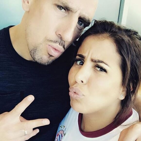 Franck Ribéry pose avec sa femme Wahiba sur Instagram le 22 juin 2017.