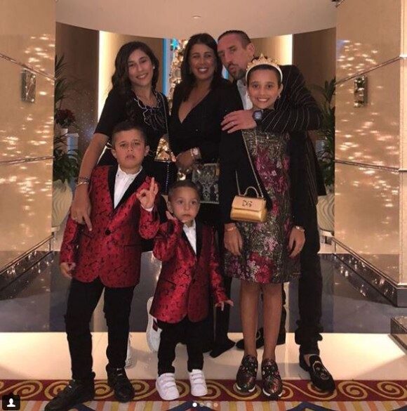 Franck Ribéry en famille pour les fêtes de fin d'année, à Dubaï. Photo publiée sur Instagram, le 31 décembre 2017.