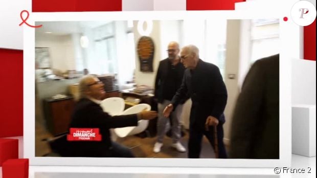 Dernières images de Charles Aznavour sur France 2, le 7 avril 2019.