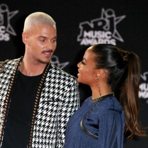 Le chanteur français M. Pokora (Matt Pokora) et sa compagne la chanteuse américaine Christina Milian - 19ème édition des NRJ Music Awards à Cannes le 4 novembre 2017. © Dominique Jacovides/Bestimage