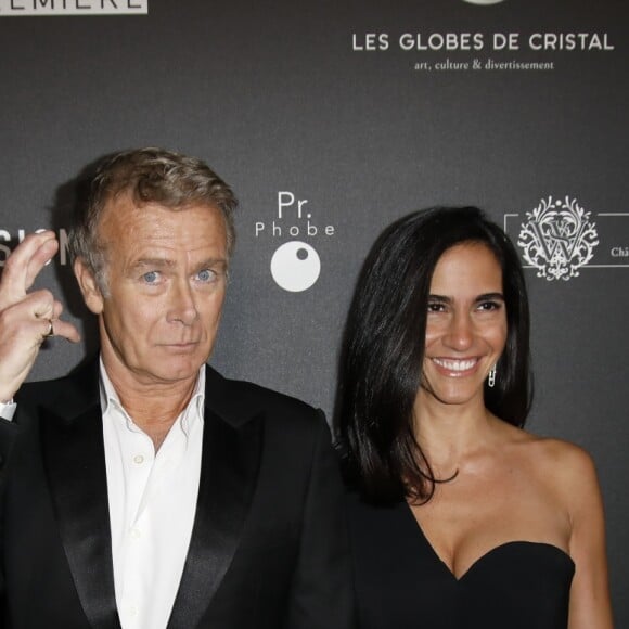 Franck Dubosc et sa femme Danièle arrivent à la 14ème cérémonie des Globes de Cristal, à la salle Wagram à Paris, le 4 février 2019. © Marc Ausset-Lacroix/Bestimage