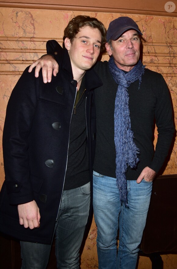 Laurent Baffie et son fils Benjamin Baffie pour la pièce "Toc toc" - Soirée de présentation de l'événement théâtral du début de l'année 2016 au théâtre Le Palace à Paris, le 30 novembre 2015. © Giancarlo Gorassini/Bestimage