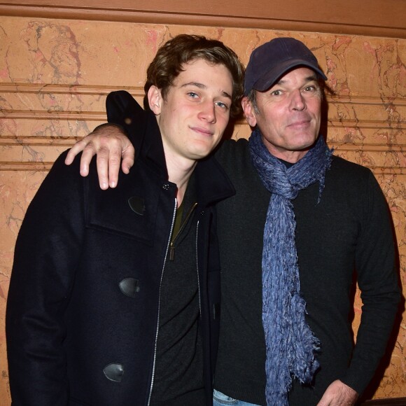 Laurent Baffie et son fils Benjamin Baffie pour la pièce "Toc toc" - Soirée de présentation de l'événement théâtral du début de l'année 2016 au théâtre Le Palace à Paris, le 30 novembre 2015. © Giancarlo Gorassini/Bestimage