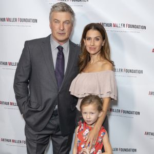 Alec Baldwin, sa femme Hilaria Baldwin et leur fille Carmen Gabriela Baldwin, - People à la soirée de gala "2018 Arthur Miller Foundation Honors" à New York. Le 22 octobre 2018.