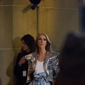 Céline Dion en tournage pour la maison L'Oréal à l'hôtel Plaza Athénée à Paris, France, le 30 janvier 2019