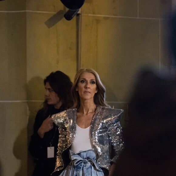Céline Dion en tournage pour la maison L'Oréal à l'hôtel Plaza Athénée à Paris, France, le 30 janvier 2019