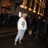 Céline Dion à la sortie de l'hôtel Plaza Athénée après le tournage pour l'Oréal à Paris, France, le 30 janvier 2019.