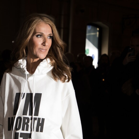 Céline Dion à la sortie de l'hôtel Plaza Athénée après le tournage pour l'Oréal à Paris, France, le 30 janvier 2019.