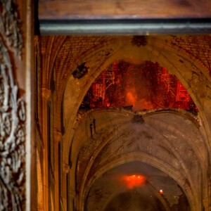 Incendie survenu en la cathédrale Notre-Dame de Paris, France, le 15 avril 2019. © Philippe Wojazer/Pool/Bestimage