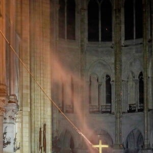 Incendie survenu en la cathédrale Notre-Dame de Paris, France, le 15 avril 2019. © Philippe Wojazer/Pool/Bestimage