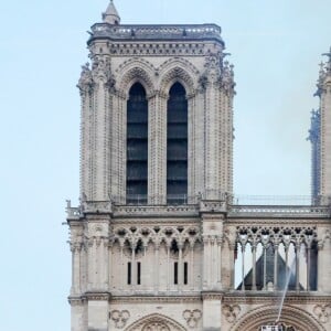 Incendie survenu en la cathédrale Notre-Dame de Paris, France, le 15 avril 2019. © Philippe Wojazer/Pool/Bestimage