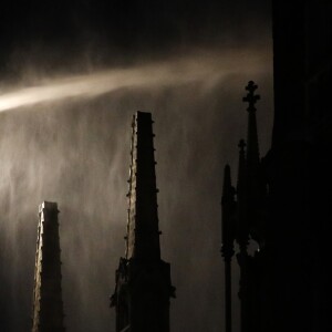 Incendie de la cathédrale Notre-Dame de Paris, le 15 avril 2019. © Stéphane Lemouton/Bestimage
