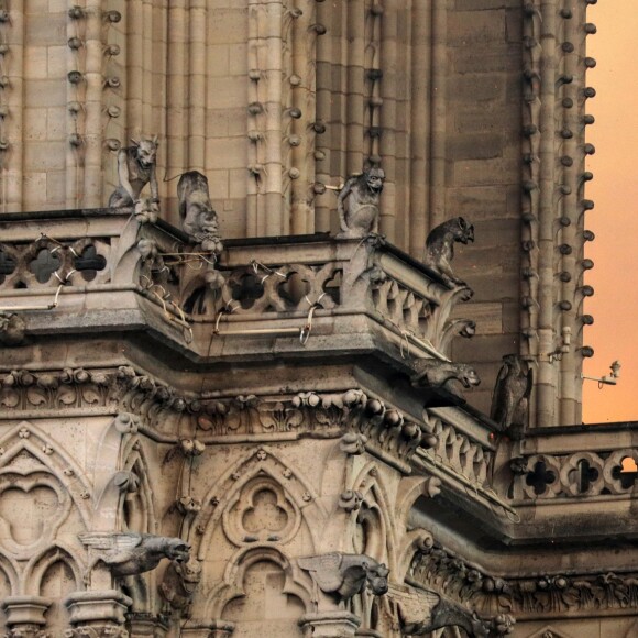 Incendie de la cathédrale Notre-Dame de Paris, le 15 avril 2019. © Stéphane Lemouton/Bestimage