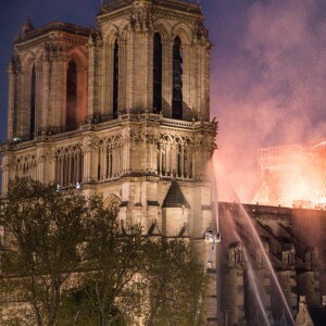 Incendie de la cathédrale Notre-Dame de Paris, Paris, le 15 avril 2019. © Cyril Moreau/Bestimage