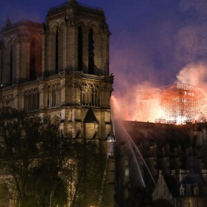 Incendie de la cathédrale Notre-Dame de Paris, Paris, le 15 avril 2019. © Cyril Moreau/Bestimage