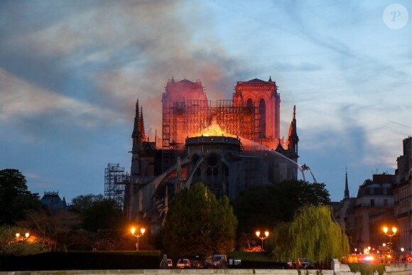 Incendie de la cathédrale Notre-Dame de Paris. Le 15 avril 2019 - Bestimage
