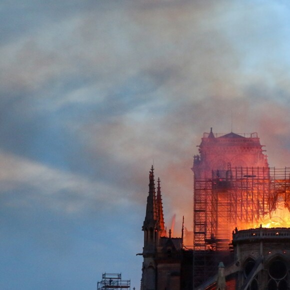 Incendie de la cathédrale Notre-Dame de Paris. Le 15 avril 2019 - Bestimage