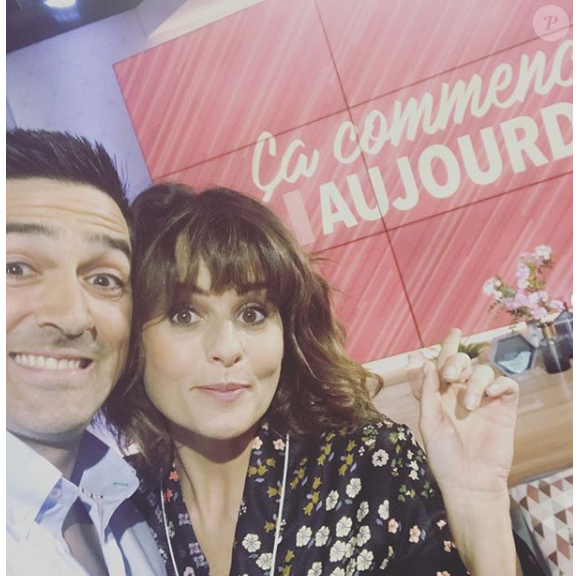 Jean-Pascal Lacoste et Faustine Bollaert sur le plateau de "Ca commence aujourd'hui" - Instagram, 17 mars 2019