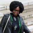 Sibeth Ndiaye, porte-parole du gouvernement, à la sortie du conseil des ministres du 10 avril 2019 au palais de l'Elysée à Paris. © Stéphane Lemouton / Bestimage