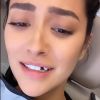 Shay Mitchell perd une dent en mangeant un bagel- Story Instagram, le 18 avril 2019.