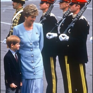 ARCHIVES - LE PRINCE HARRY ET LA PRINCESSE LADY DIANA D' ANGLETERRE LORS D'UNE VISITE DANS UN CAMPEMENT MILITAIRE EN ALLEMAGNE EN 1993.