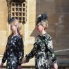 Louise Mountbatten-Windsor (Lady Louise Windsor) et Sophie Rhys-Jones, comtesse de Wessex, arrivent pour assister à la messe de Pâques à la chapelle Saint-Georges du château de Windsor, le 20 avril 2019.