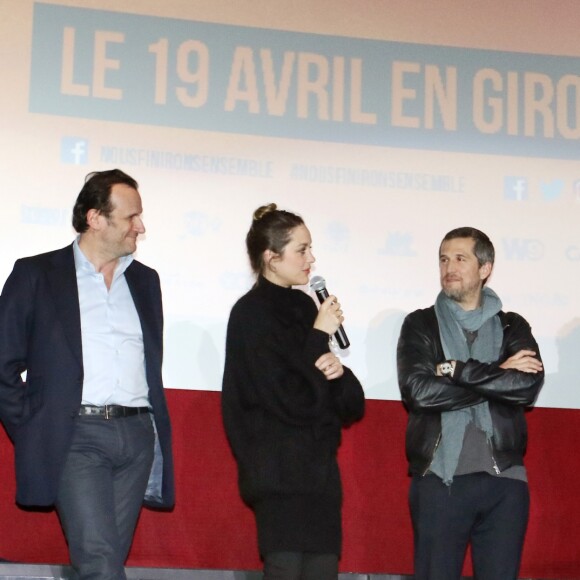 Exclusif - Marion Cotillard, Guillaume Canet, Joël Dupuch, Valérie Bonneton, Pascale Arbillot - Avant-première du film "Nous finirons ensemble" au cinéma CGR Bordeaux Le Français avec l'équipe du film à Bordeaux le 18 avril 2019. La suite du film "Les petits mouchoirs" est sortie en avant-première dans la région avant la sortie nationale. © Patrick Bernard / Jean-Marc Lhomer / Bestimage