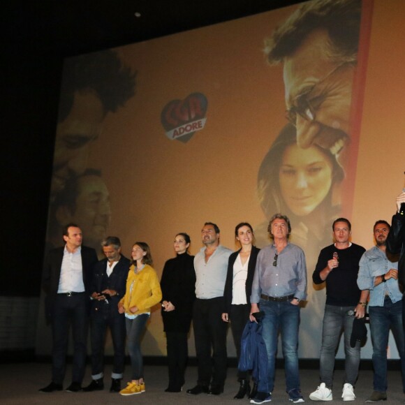 Exclusif - Marion Cotillard, Gilles Lellouche, Clémentine Baert, François Cluzet, Benoit Magimel, José Garcia, Guillaume Canet, Joël Dupuch - Avant-première du film "Nous finirons ensemble" au cinéma CGR Bordeaux Le Français avec l'équipe du film à Bordeaux le 18 avril 2019. La suite du film "Les petits mouchoirs" est sortie en avant-première dans la région avant la sortie nationale. © Patrick Bernard / Jean-Marc Lhomer / Bestimage