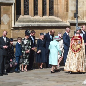 La reine Elizabeth II et une partie de la famille royale britannique étaient rassemblés le 21 avril 2019 pour la messe de Pâques en la chapelle Saint-George à Windsor.
