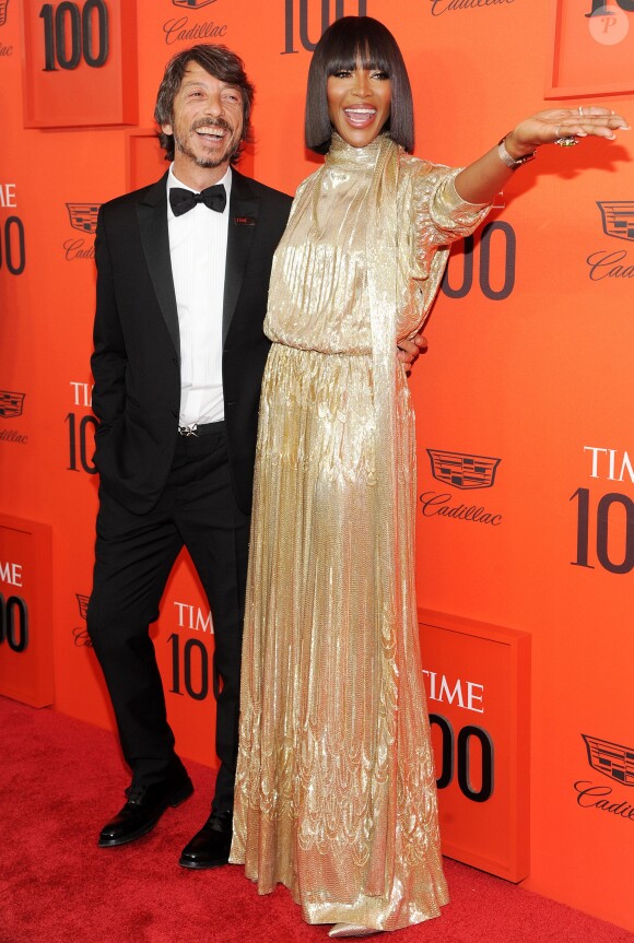 Pierpaolo Piccioli, Naomi Campbell - Les célébrités au Time 100 Gala 2019 à New York, le 23 avril 2019.