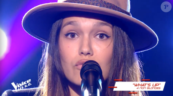 Laureen dans "The Voice 8" sur TF1, le 27 avril 2019.