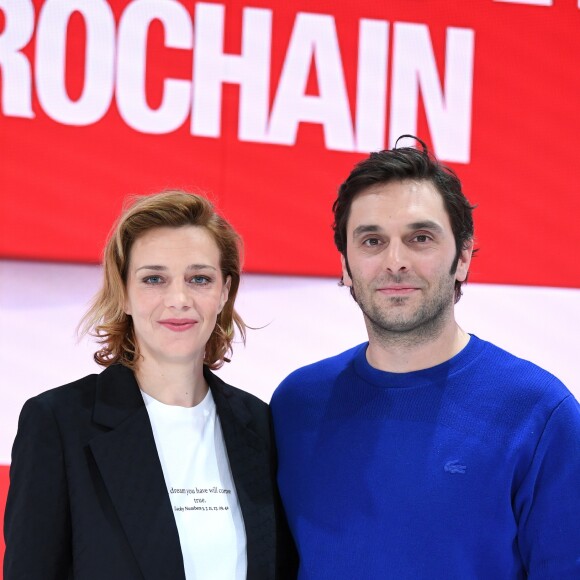 Exclusif - Céline Sallette et Pio Marmaï - Enregistrement de l'émission "Vivement Dimanche prochain" au studio Gabriel à Paris, présentée par M.Drucker et diffusée le 28 avril 2019 sur France 2. Le 10 avril 2019 © Guillaume Gaffiot / Bestimage