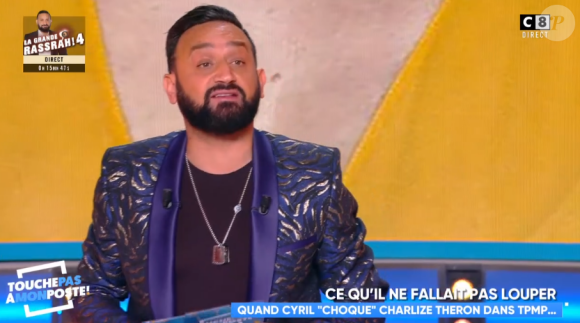 Cyril Hanouna évoque la polémique avec Charlize Theron dans "TPMP", jeudi 25 avril 2019