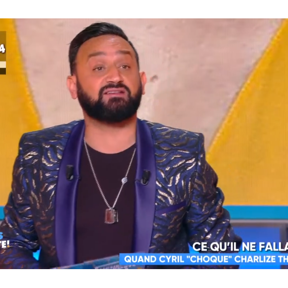 Cyril Hanouna évoque la polémique avec Charlize Theron dans "TPMP", jeudi 25 avril 2019
