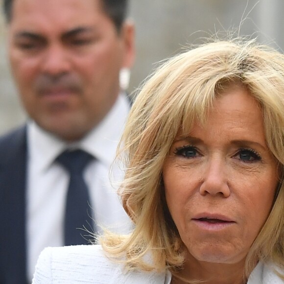 Brigitte Macron - Visite de Giverny. Le 23 avril 2019 © Christian Liewig / Pool / Bestimage